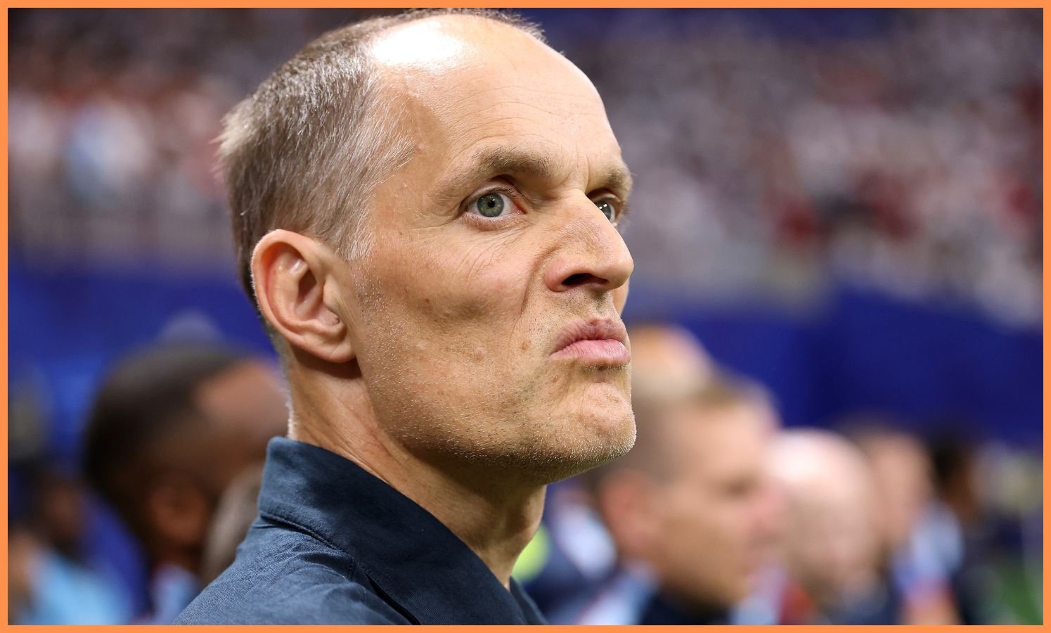 England manager Thomas Tuchel looks on