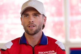 Jake Dixon speaks to the media, 2026 UK WorldSBK. Credit: Gold and Goose.