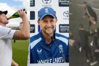 Ben Stokes and Joe Root of England