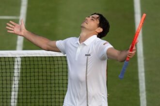 Fritz advances as last American remaining in Wimbledon slot