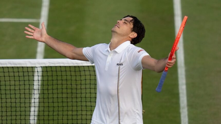 Fritz advances as last American remaining in Wimbledon slot