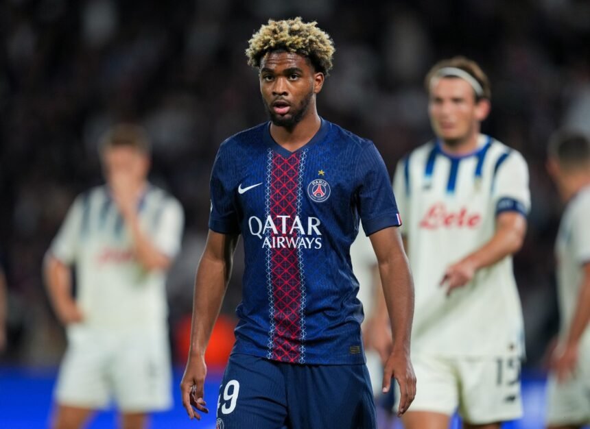 Ibrahim Mbaye in action for PSG