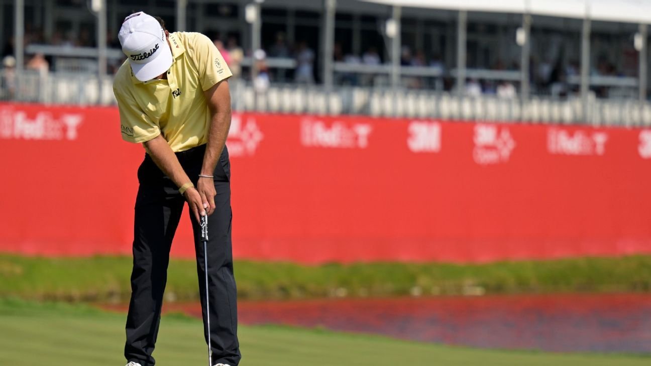 Jackson Koibun (61) improves 3 points in 3M Open, breaking 9 tournament records