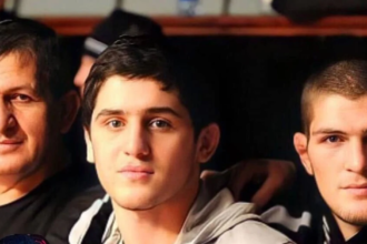 Khabib Nurmagomedov, Islam Makhachev, Abdulmanap Nurmagomedov