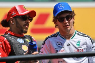 Hamilton and Antonelli talk in Hungary