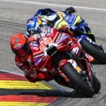 Marc Marquez leads Alex Marquez, 2026 MotoGP German Grand Prix. Credit: Gold and Goose.