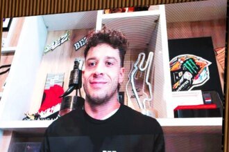 Marco Bezzecchi appears by videolink at the “Moto d’Italia – Cultura oltre la pista”.