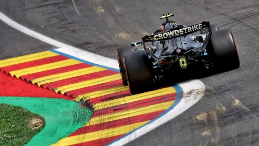 Mercedes engines suffered an unknown glitch out of Turn 1