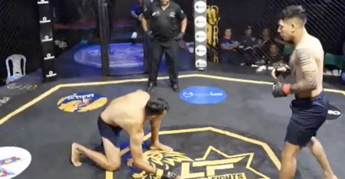Missed Fist: Fighter taps out 1 second into match, due to motorcycle injury