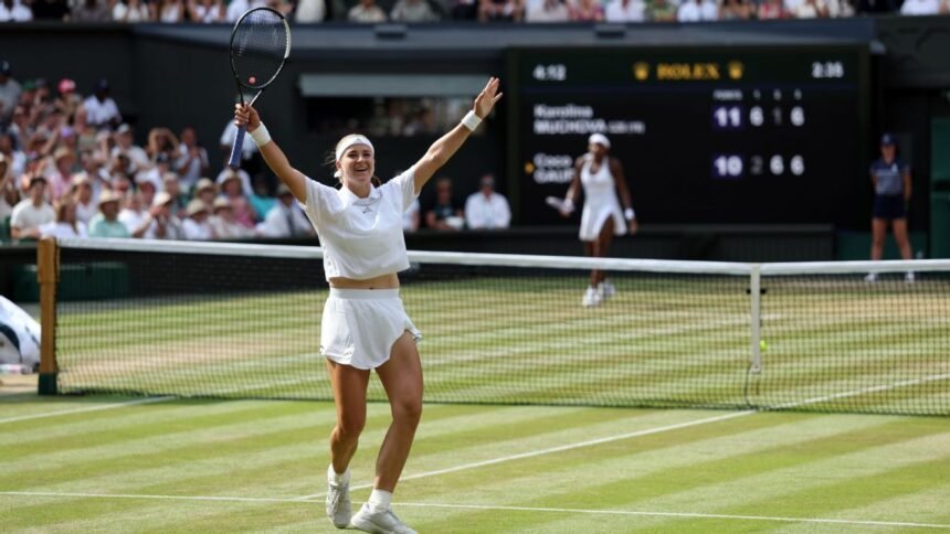 Muchova ends Gauff's losing streak in Wimbledon semifinals