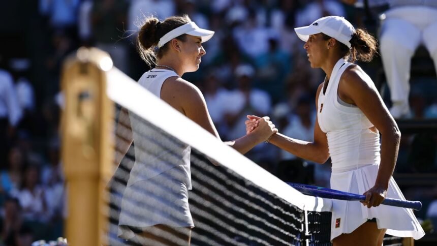 Noskova defeats Keys at Wimbledon. Paolini also advances to the quarterfinals