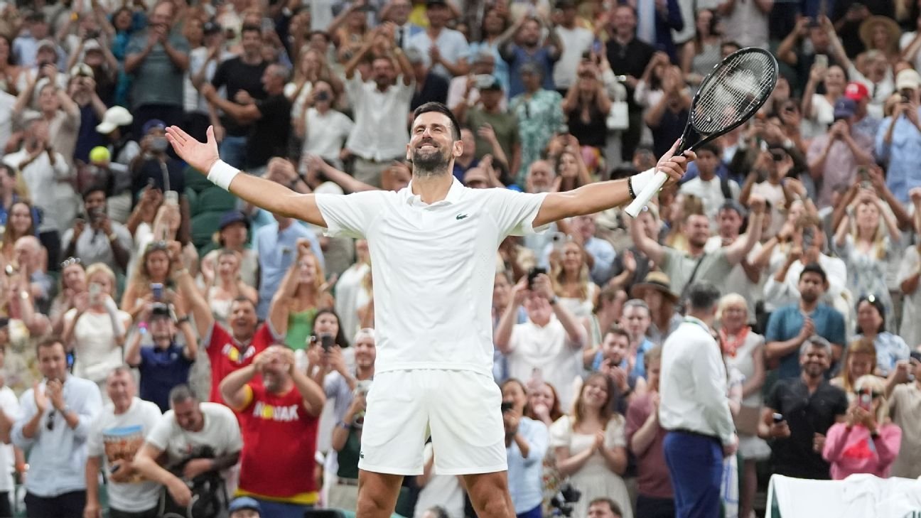 Novak Djokovic wins Wimbledon in thrilling five sets to advance to semi-finals