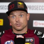 Sam Lowes speaks to the media, 2026 UK WorldSBK. Credit: Gold and Goose.