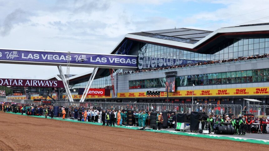 On the grid at Silverstone