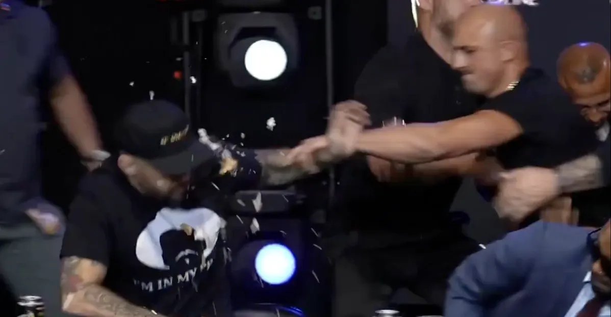 Video: Johnny Garbarino slams Mike Richman with a cannoli during chaotic BKFC Liberty Brawl presser