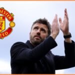 Michael Carrick with overlay of Man United badge