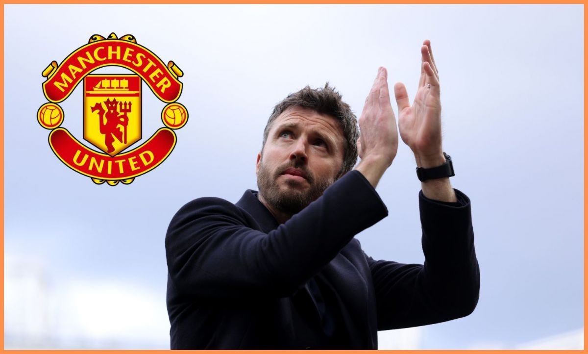 Michael Carrick with overlay of Man United badge